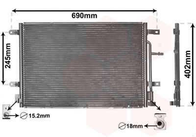 Конденсор кондиціонера AUDI A4